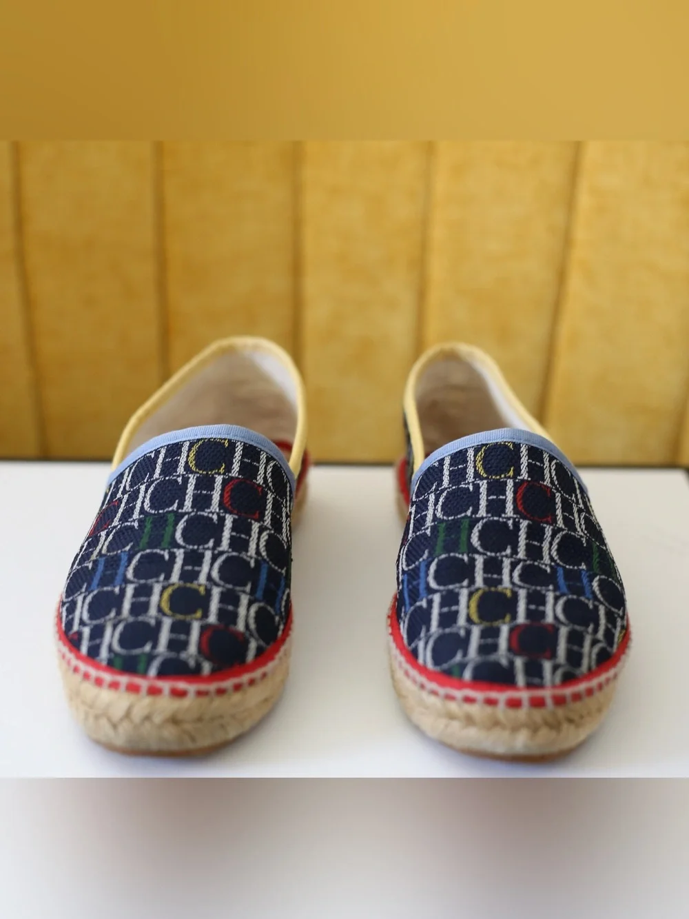 Authentic CH Carolina Herrera Canvas Monogram Espadrilles (EU 36 / US 6)